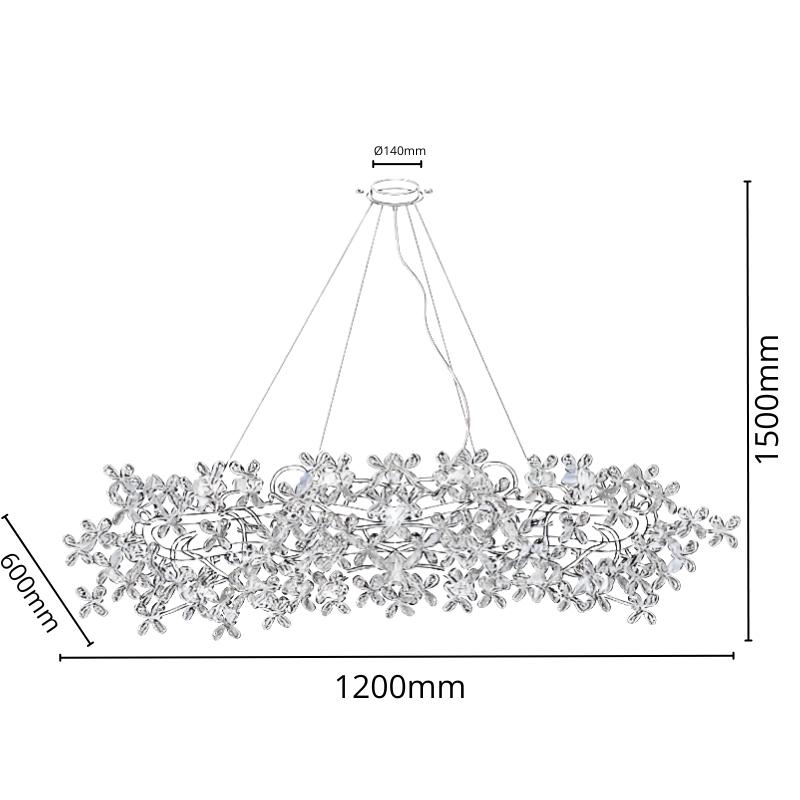 Luxusný závesný krištáľový luster 16 x G9 - CA032/16L