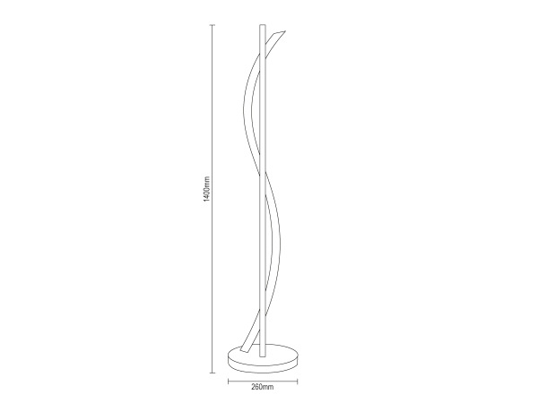 LED dizajnová stojaca lampa 70W - JF2312/B 8