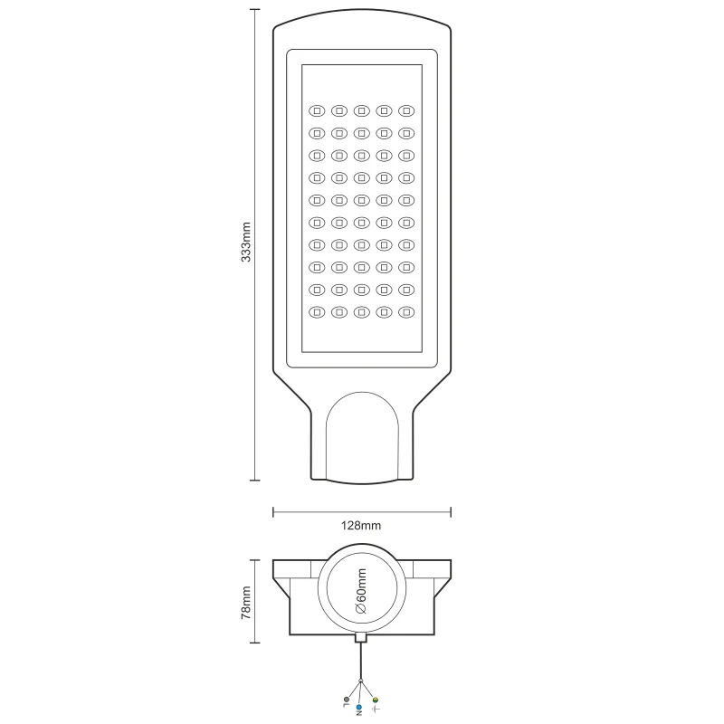 LED pouličné svietidlo 50W / 4000K - LSL322N