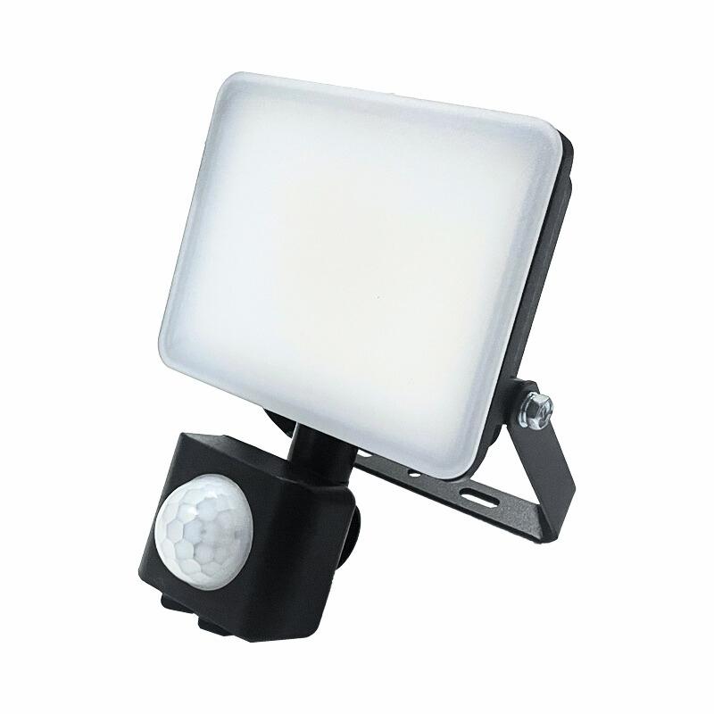Vonkajší čierny LED reflektor so senzorom 20W / 4000K - LF7022S