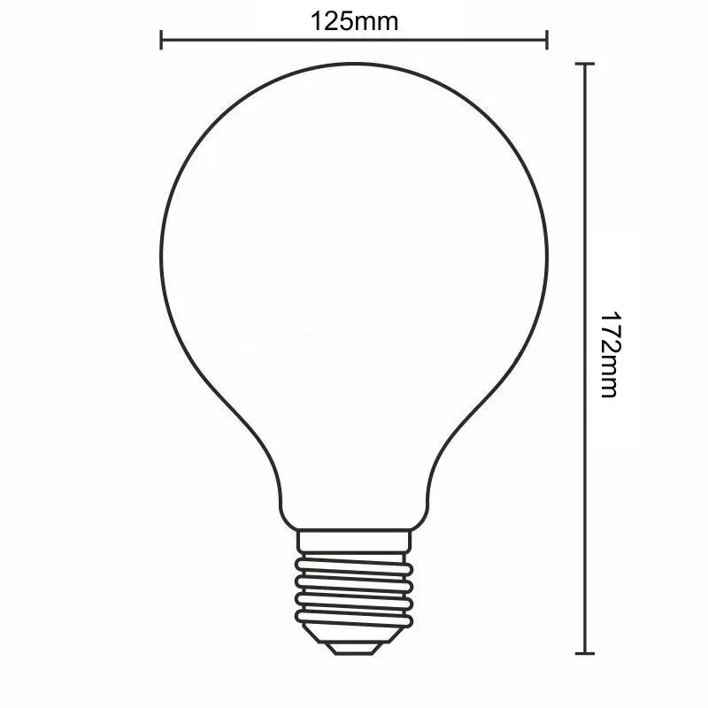 LED Filament BIELY 13W - G125 / E27 / 4000K - ZWF205