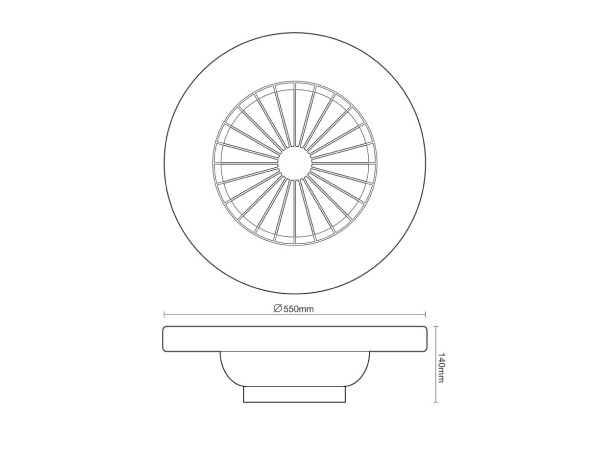 LED stropné svietidlo + stropný ventilátor + diaľkový ovládač 72W - LCL6351 10