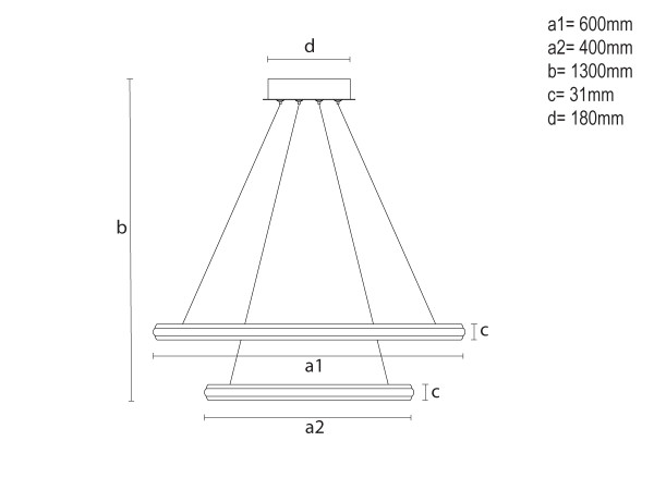 LED závesné svietidlo s diaľkovým ovládačom 90W - TA2306/B 9