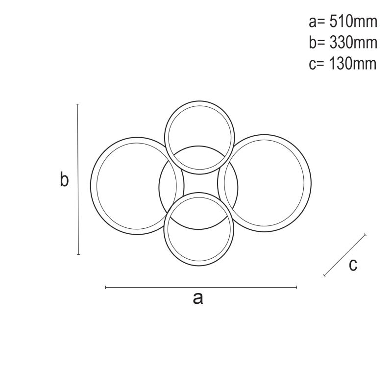 LED stropné svietidlo + diaľkový ovládač 50W - J3322/S