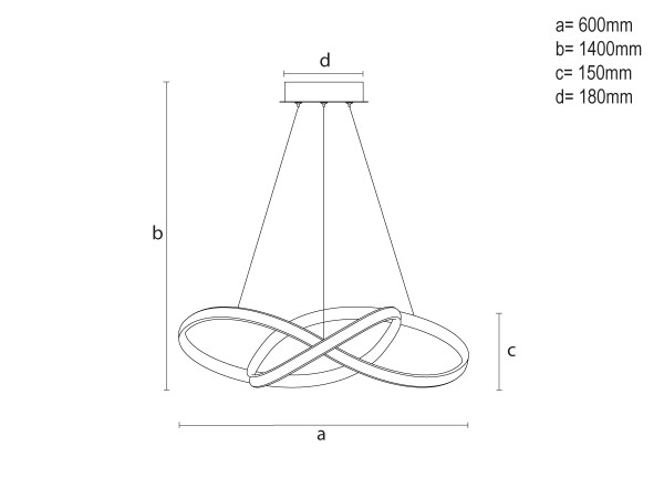 LED závesné svietidlo s diaľkovým ovládačom 85W - TA2311/B 9
