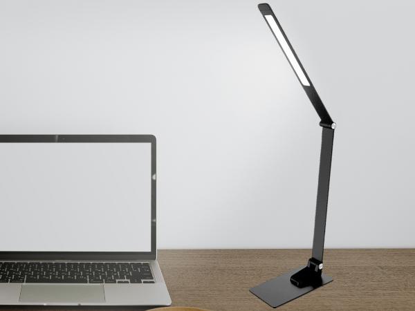 LED stolná lampa FRIDA stmievateľná s časovačom a USB 12W - DL5302/B 1