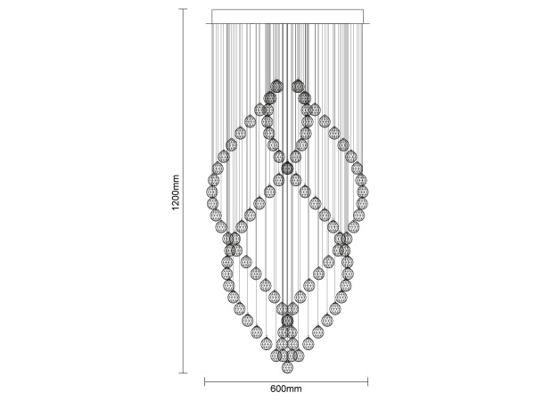 NAURU krištáľový luster - N3014 4