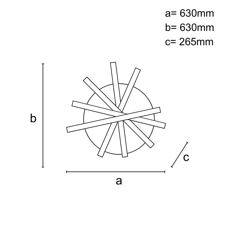 LED stropné svietidlo s diaľkovým ovládačom 75W - J3369/BCH