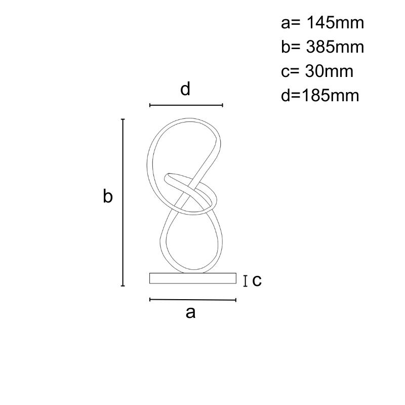 LED dizajnová stolná lampa 28W - JT1302/BR 6