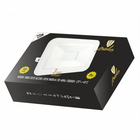LED HQ reflektor 20W / 4000K / WH - LF2122