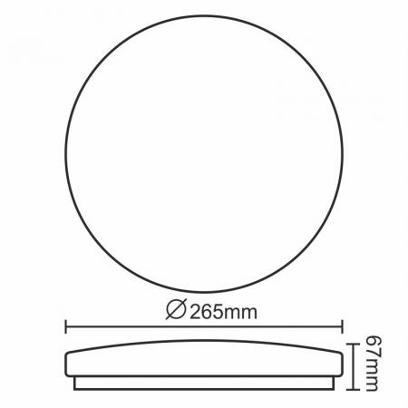 LED svietidlo OPAL 12W / CLR4 / SMD / 4000K - LC721S