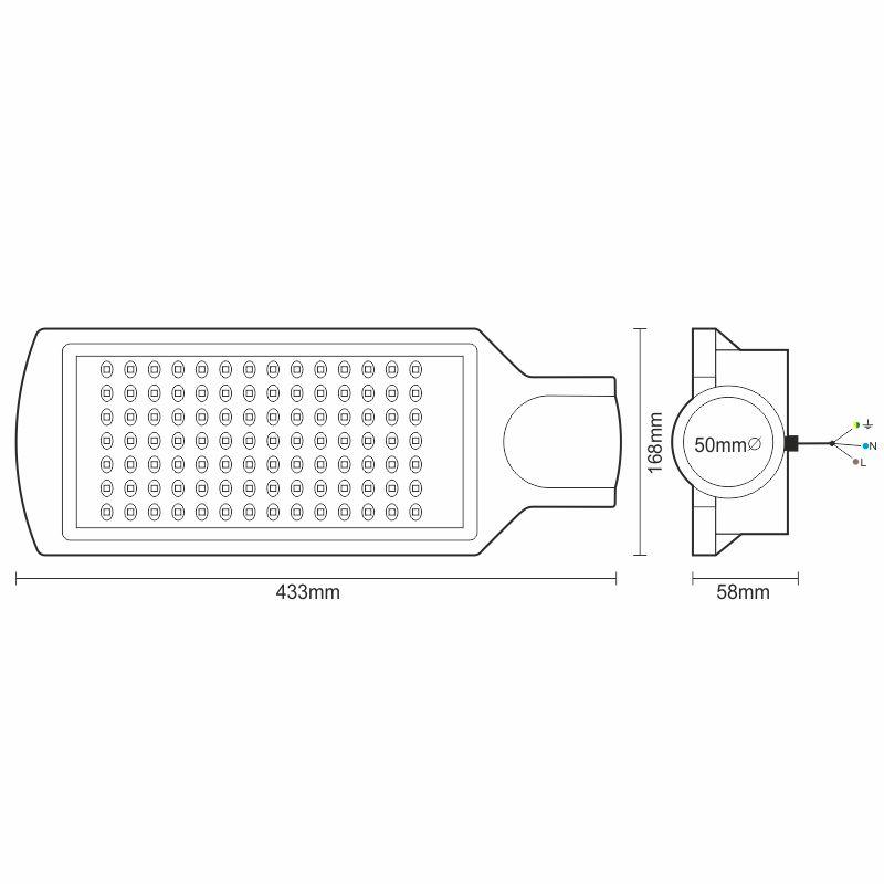 LED pouličné svietidlo 100W / 4000K - LSL323