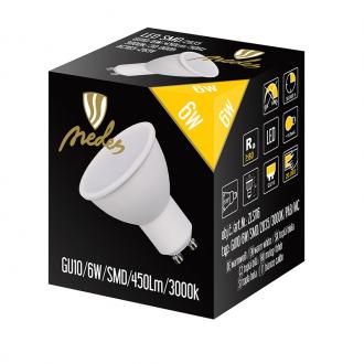 LED žiarovka 6W - GU10 / SMD / 3000K - ZLS116