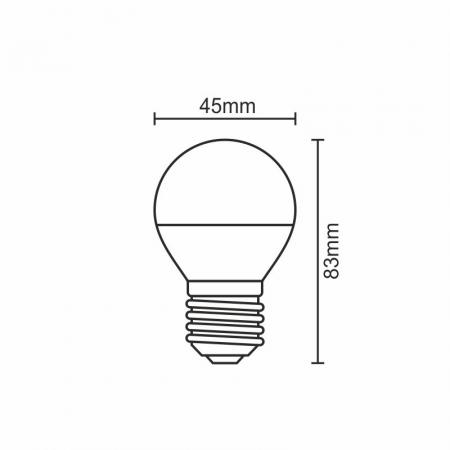 LED žiarovka 5W - G45 / E27 / SMD / 3000K - ZLS817