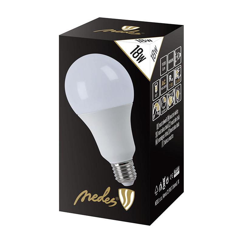 LED žiarovka 18W - A80 / E27 / SMD / 4000K - ZLS527