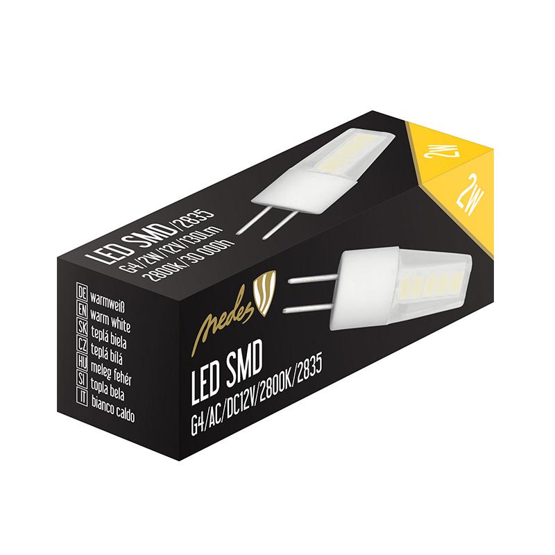 LED žiarovka 2W - G4 / SMD / 2800K - ZLS410